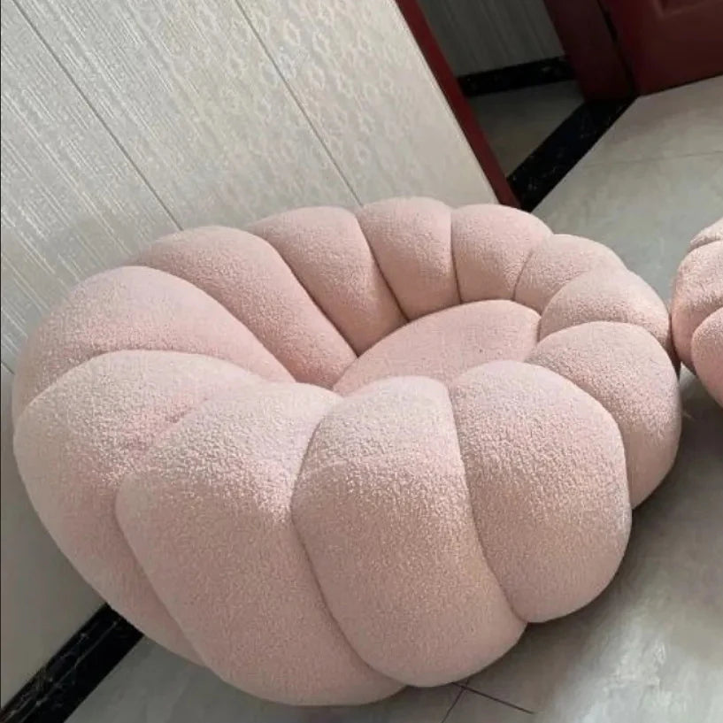Pumpkin Lounge Chair - Creative Single Sofa for Bedroom & Balcony