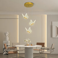Three-Head Butterfly Pendant Light - Modern LED Chandelier