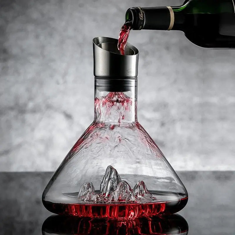Handmade Iceberg Whiskey Decanter - 1500ML Lead-Free Crystal Carafe