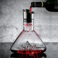 Handmade Iceberg Whiskey Decanter - 1500ML Lead-Free Crystal Carafe