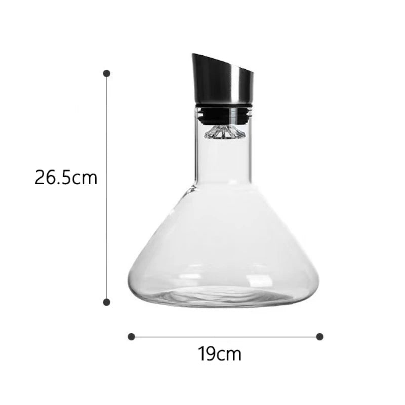 Luxury Wine Decanter - Transparent Nordic Aerating Carafe