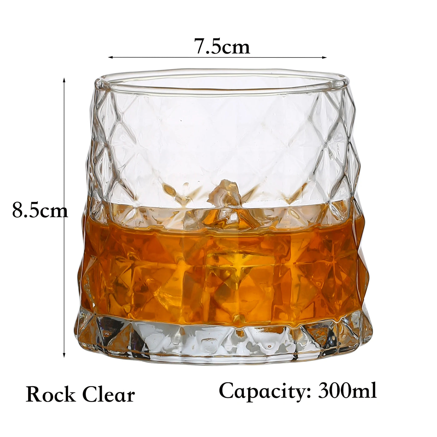 Old Fashioned Whiskey Rocks Glass - Classic Cocktail Tumbler