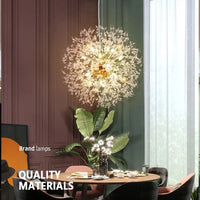 Nordic Dandelion Crystal Chandelier - Cream Style Ceiling Light