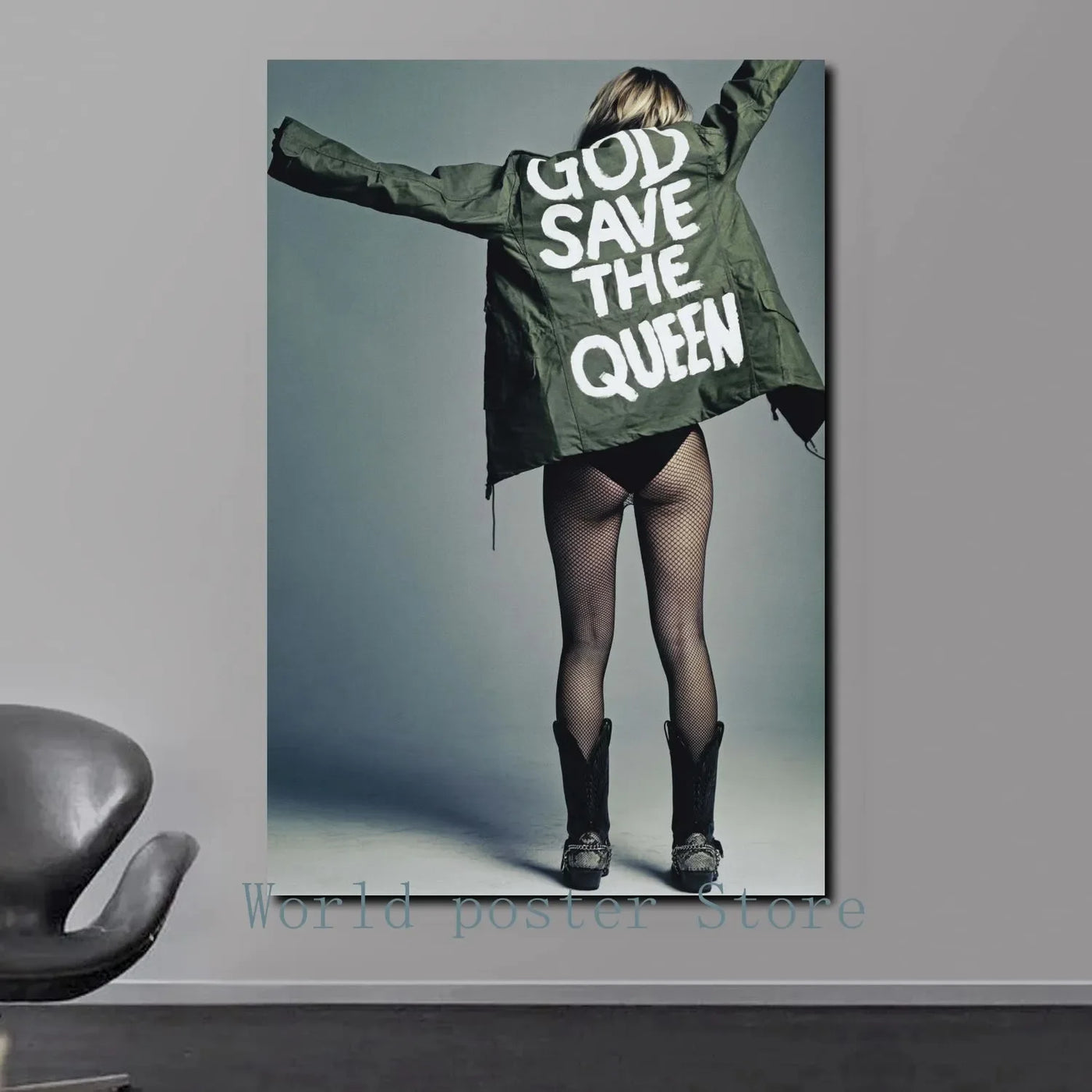 Scandinavian Kate Moss Canvas Poster - Fashion Inspired Wall Art