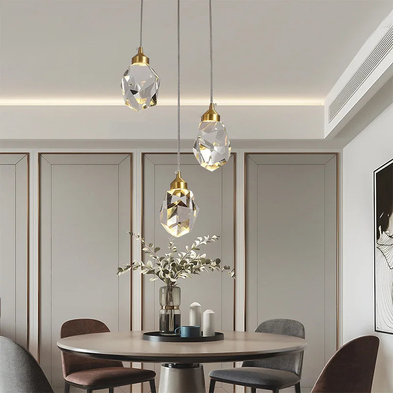Nordic Crystal Pendant Light - LED Hanging Chandelier