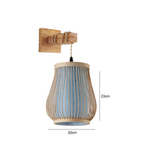 Handwoven Bamboo Rattan Pendant Light - Natural Wicker Ceiling Lamp