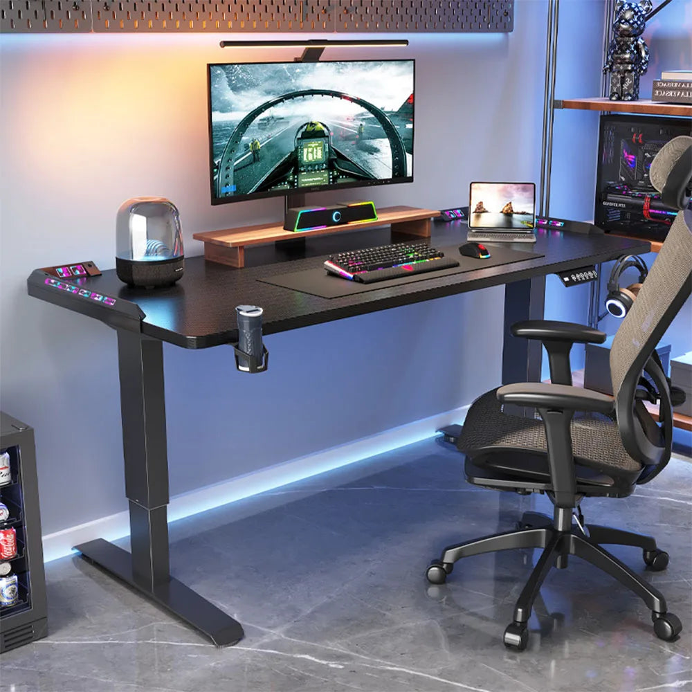Electric Height Adjustable Standing Desk - Motorized Home Office Table