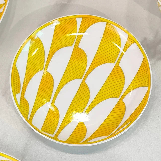 Geometric Bone China Dinner Plate Set - Elegant European Tableware