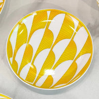 Geometric Bone China Dinner Plate Set - Elegant European Tableware