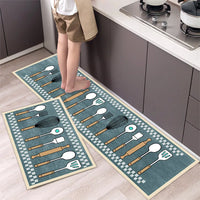Soft Washable Kitchen Runner Rug - Anti-Slip Hallway and Entry Mat