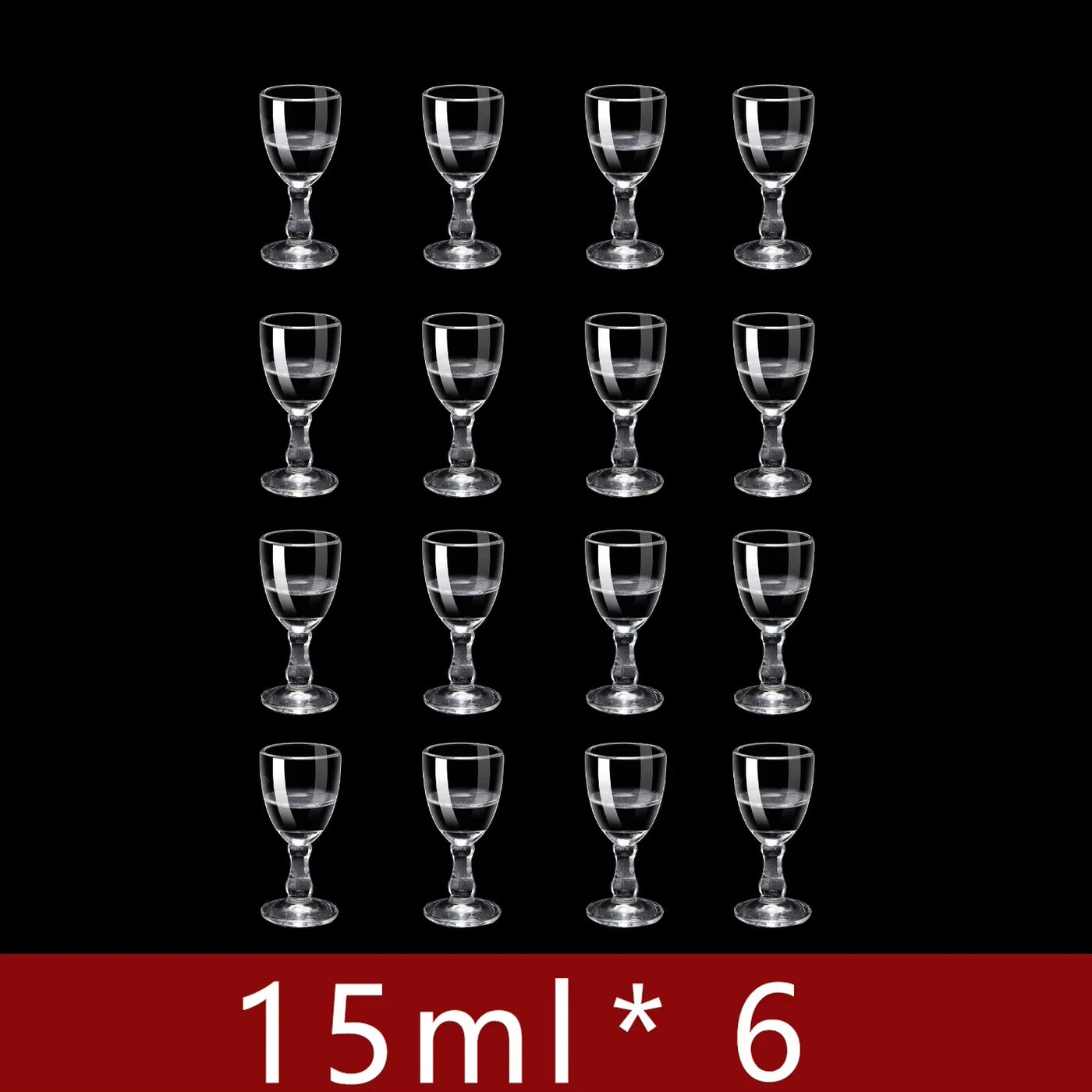 Mini Stemmed Shot Glass Set - 10ML to 25ML