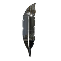 3D Feather Mirror Wall Stickers - Reflective DIY Room Decor