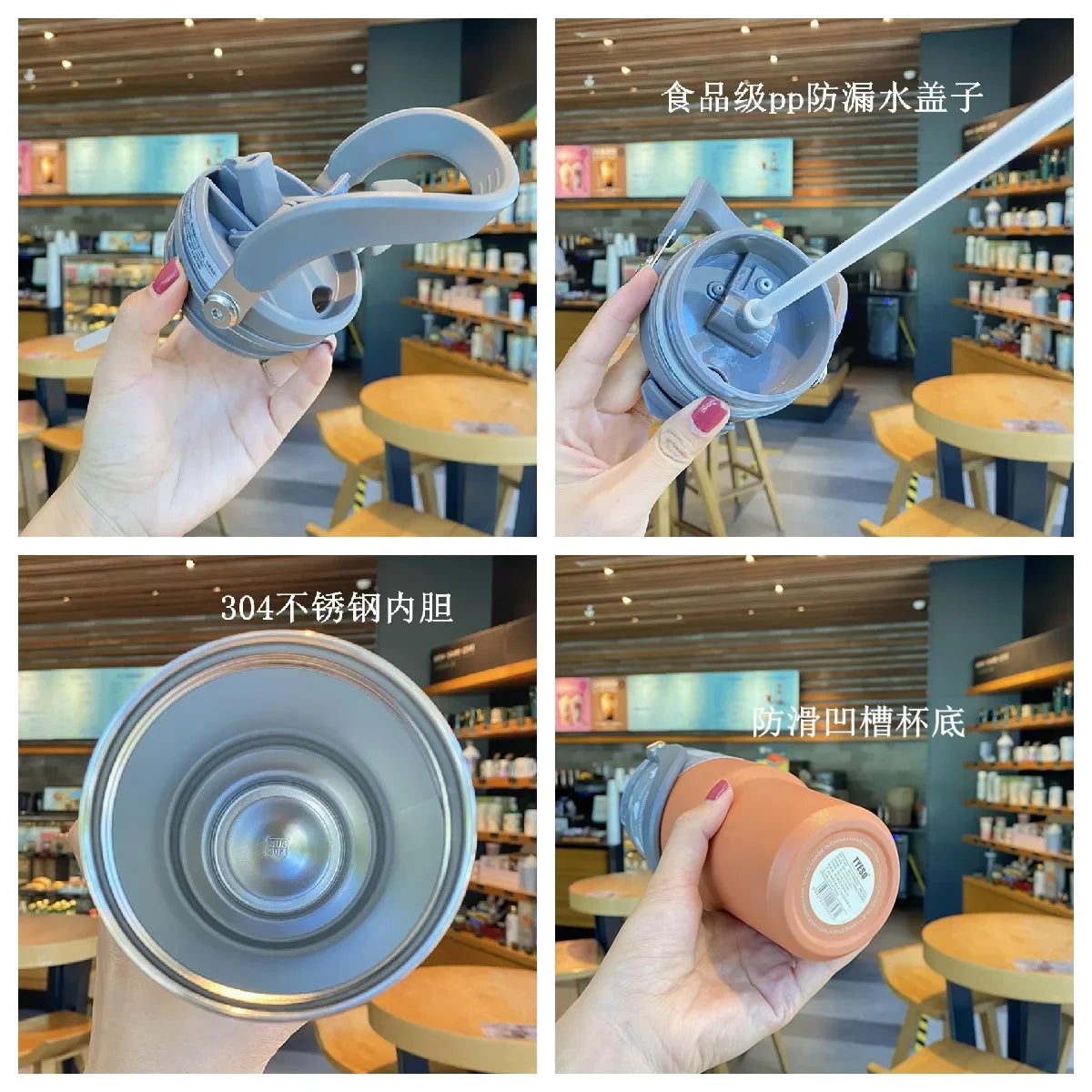 Stainless Steel Thermal Vacuum Mug - Leak-Proof Insulated Coffee Cup