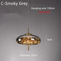Luxury Glass Bedside Chandelier - Nordic Long-Line Pendant Light