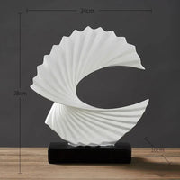 Modern Gold Resin Abstract Sculpture - Luxe Home and Office Accent