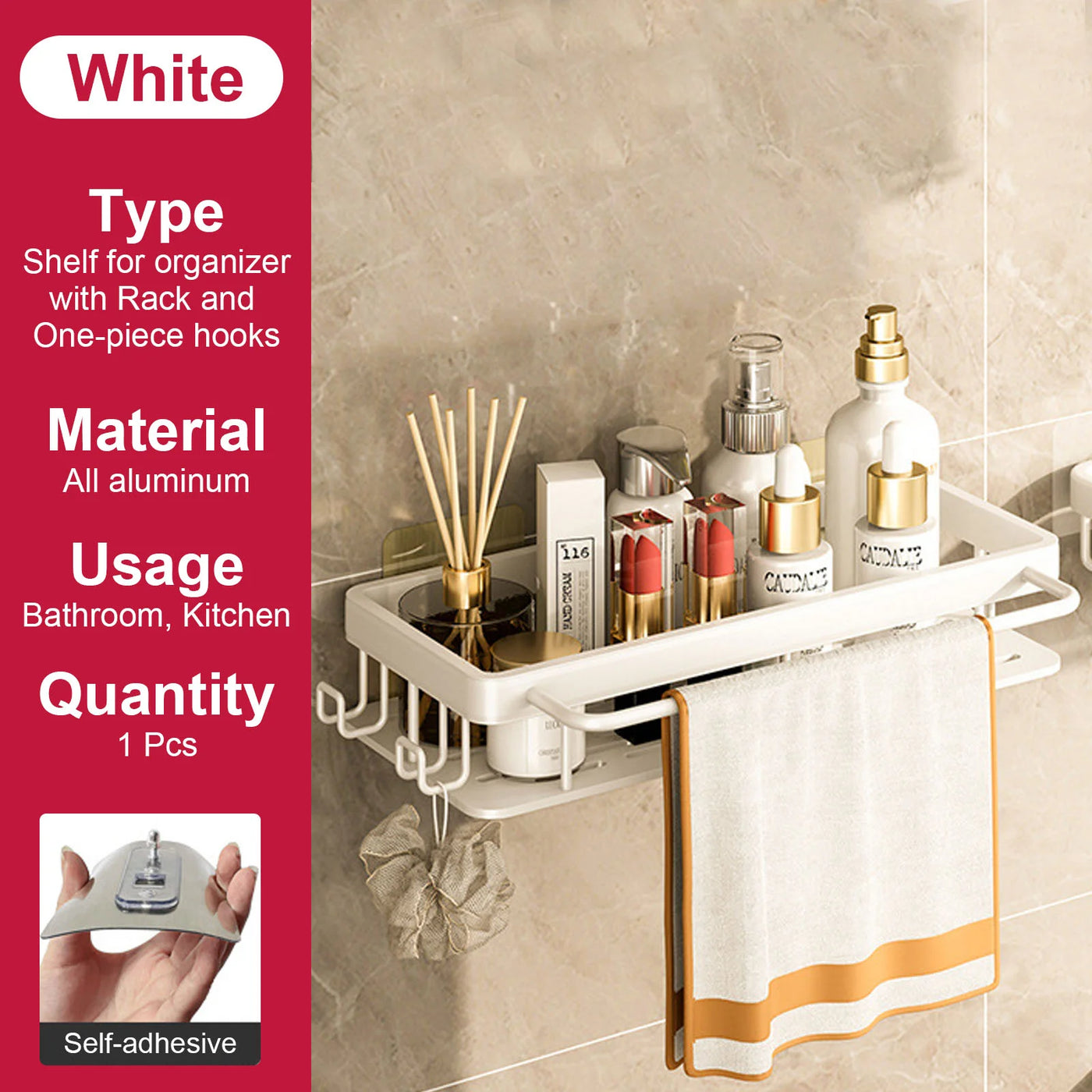 Anti-Rust Stainless Steel Shower Storage Rack