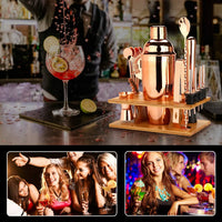 16-Piece Bartender Kit - Stainless Steel Cocktail Shaker Set
