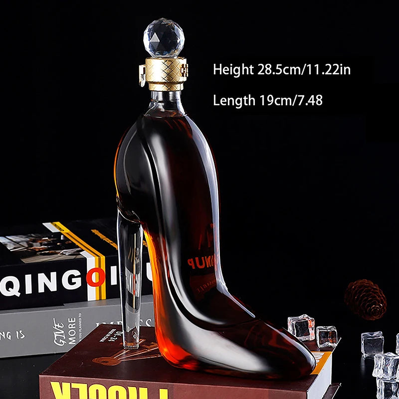 High-Heel Whisky Decanter - Crystal Liquor Bottle Display