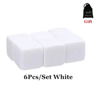 Reusable Whiskey Stones Set - 6-Piece Chilling Rocks with Pouch