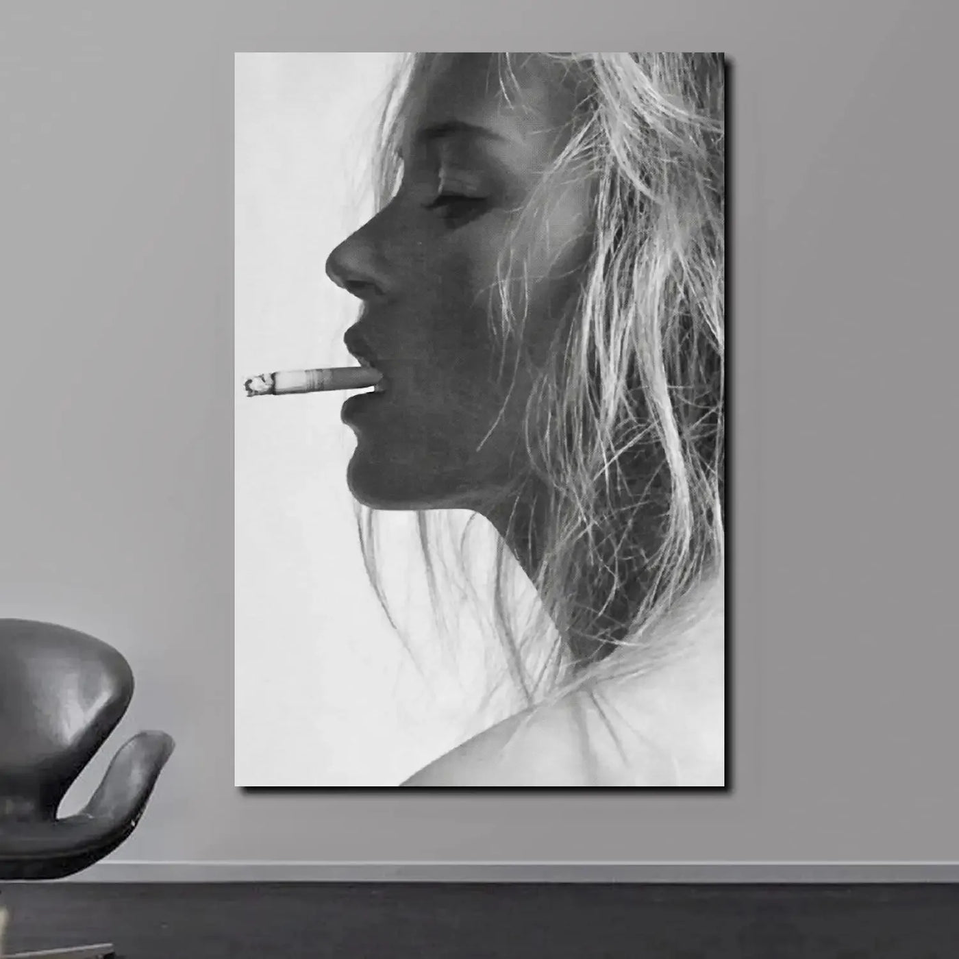 Scandinavian Kate Moss Canvas Poster - Fashion Inspired Wall Art