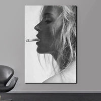 Scandinavian Kate Moss Canvas Poster - Fashion Inspired Wall Art