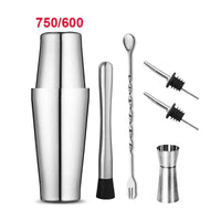 UPORS Cocktail Shaker - Stainless Steel Boston Mixer 550ml/750ml