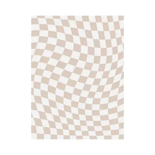 Retro Checkerboard Plush Area Rug - Soft Bedroom and Lounge Carpet