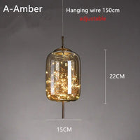 Luxury Glass Bedside Chandelier - Nordic Long-Line Pendant Light