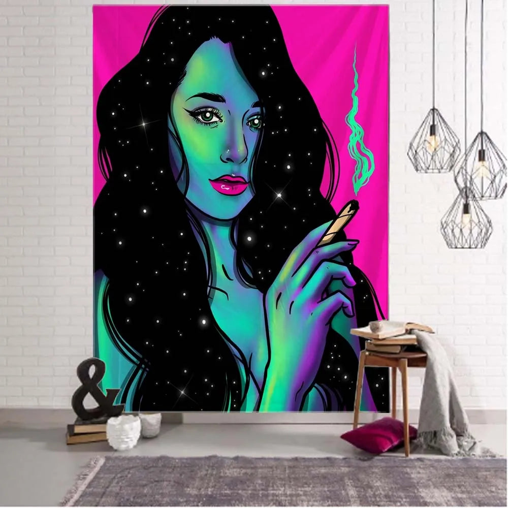 Psychedelic Hippie Wall Tapestry - Large Mystic Room Decor