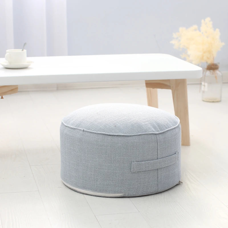 Tea Ceremony Floor Pouf - Cotton Linen Tatami Meditation Cushion