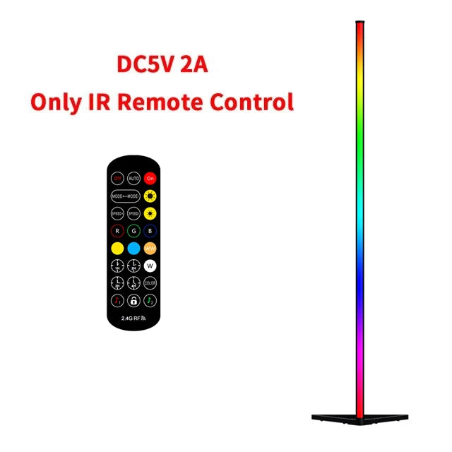 RGB LED Corner Floor Lamp - Atmospheric Standing Light