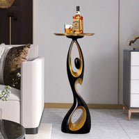 Abstract Designer Side Table - Artistic Accent Table for Living Room