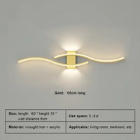 Modern LED Strip Wall Lamp - Dimmable Decorative Accent Light