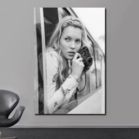 Scandinavian Kate Moss Canvas Poster - Fashion Inspired Wall Art