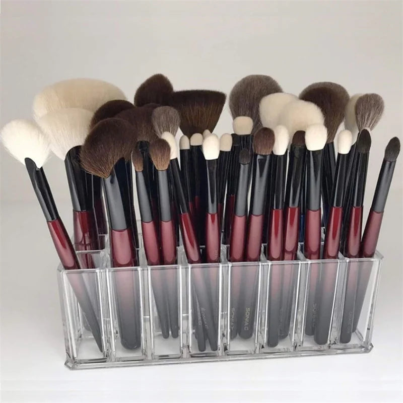 24 Slot Acrylic Makeup Organizer - Brush and Lipstick Storage Display