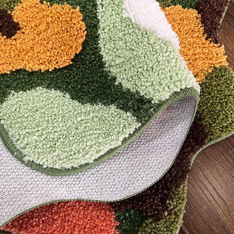 Luxury Moss Style Area Rug - Irregular Plush Statement Carpet
