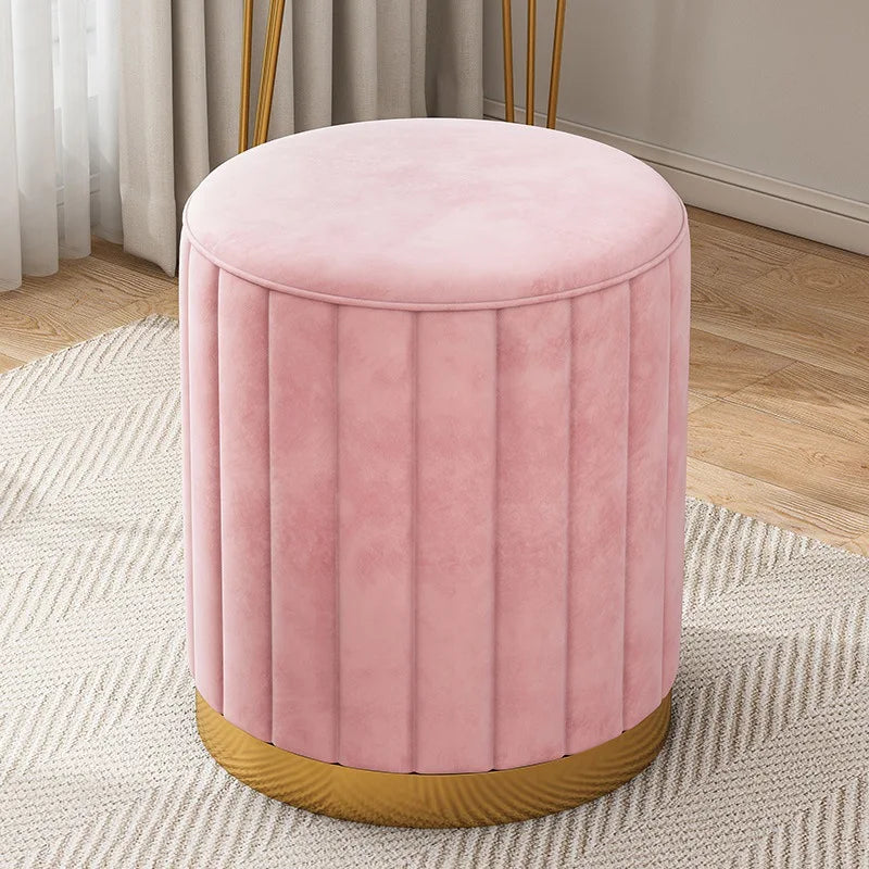 Round Storage Stool - Makeup & Dressing Table Ottoman