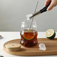 500ml Glass Tumbler with Straw - Mason Jar Cup with Bamboo Lid