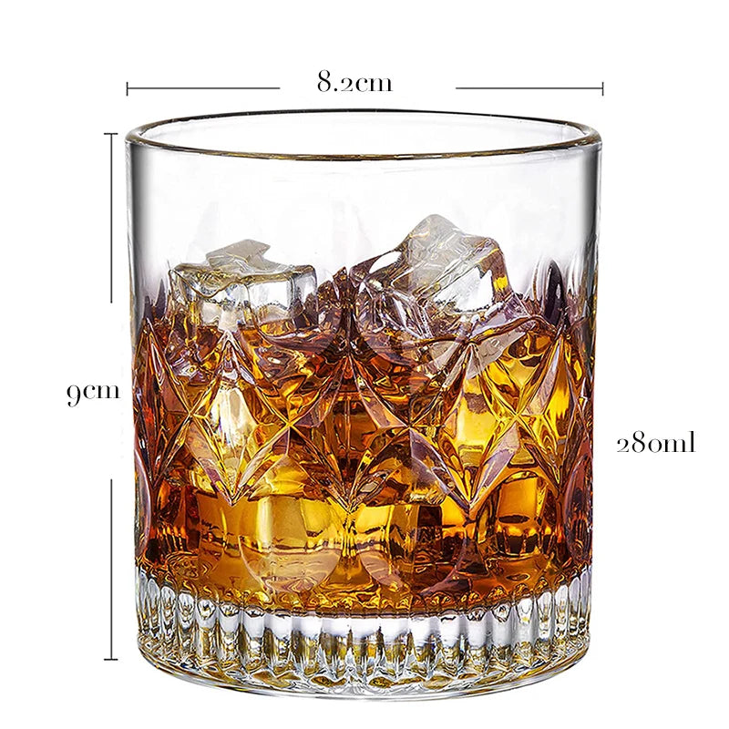 Old Fashioned Whiskey Rocks Glass - Classic Cocktail Tumbler