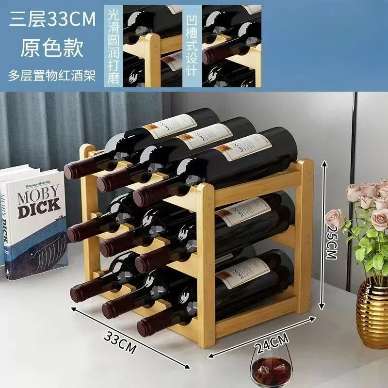 Tabletop Wine Display Rack - Creative Grid Storage Stand