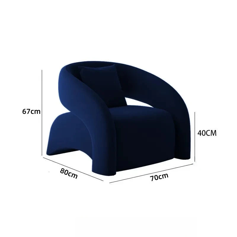 Velvet Leisure Accent Chair - Modern European Single Sofa Seat