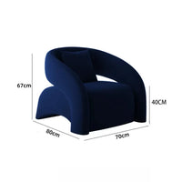Velvet Leisure Accent Chair - Modern European Single Sofa Seat