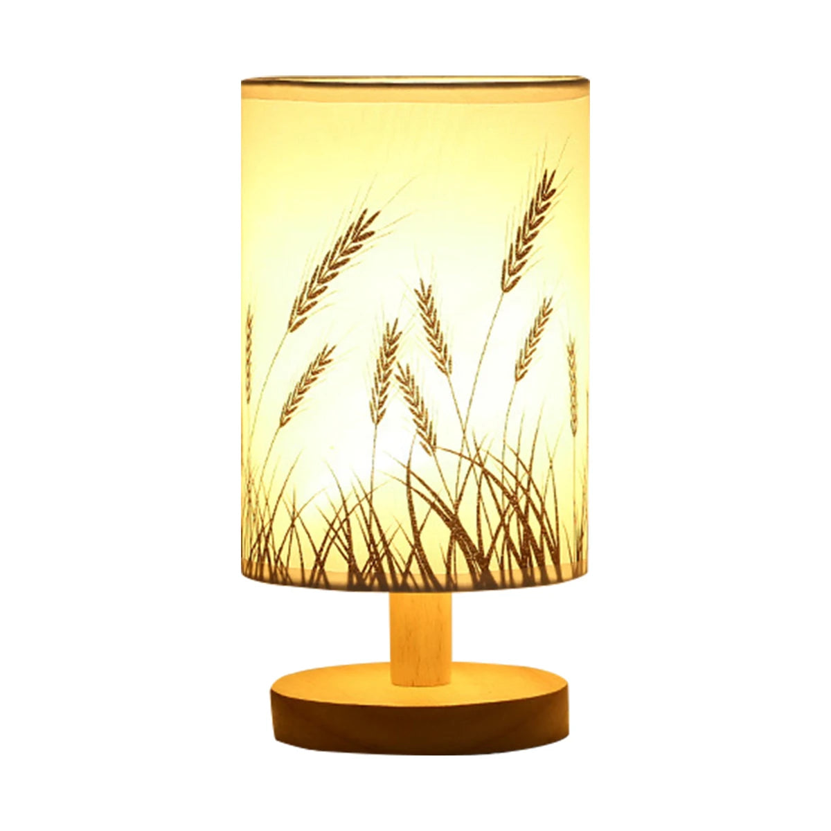 Wooden USB Bedside Lamp - Touch Control Table Night Light