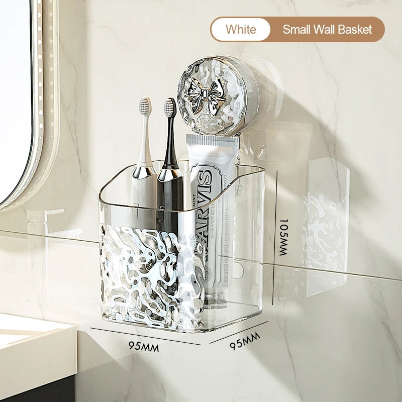 Glacier Pattern Wall-Mounted Bathroom Storage Basket
