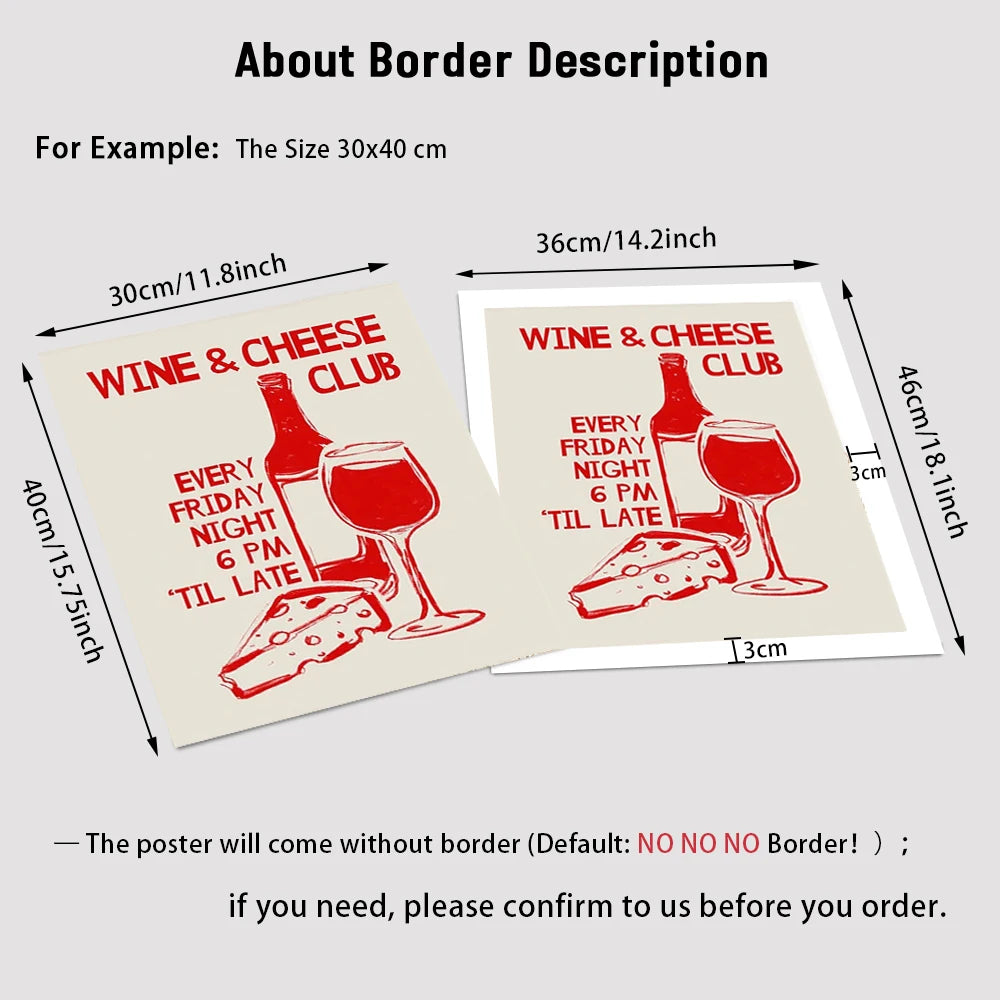 Wine and Cheese Canvas Wall Art - Modern Kitchen and Bar Print