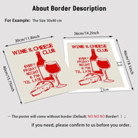Wine and Cheese Canvas Wall Art - Modern Kitchen and Bar Print