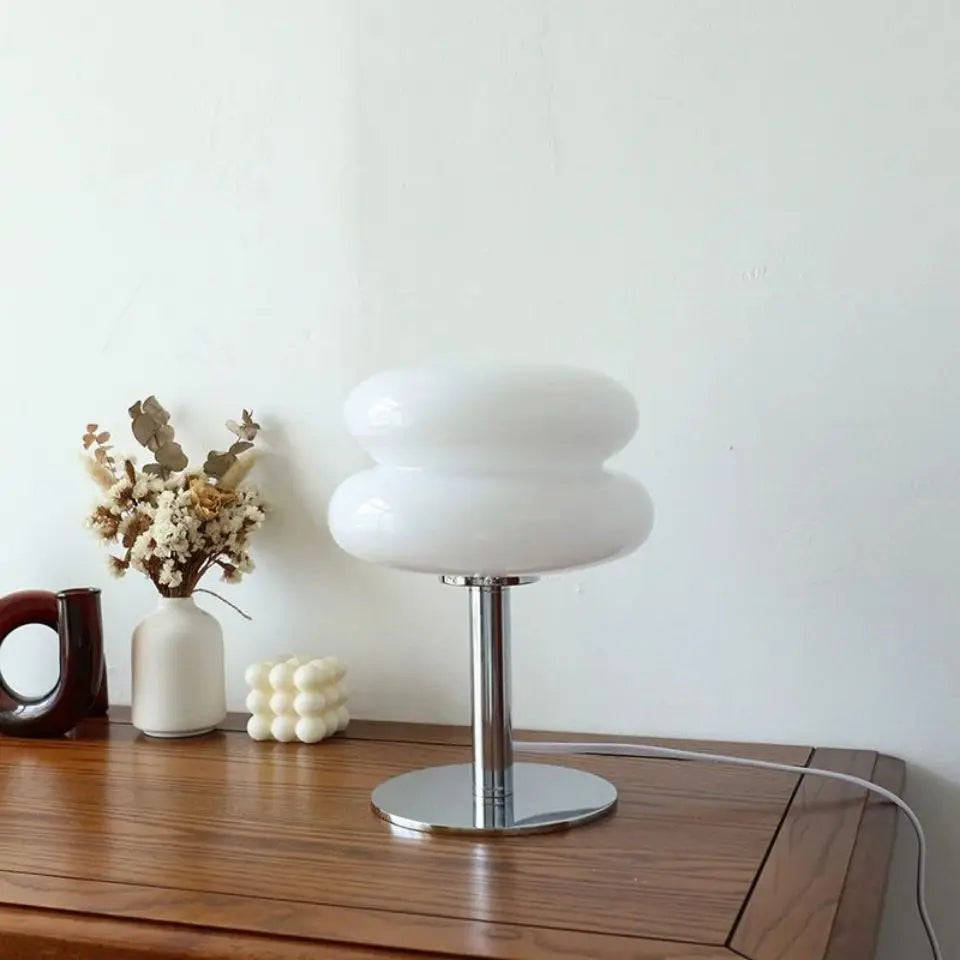 Italian Designer Glass Table Lamp - Dimmable Stained Accent Light