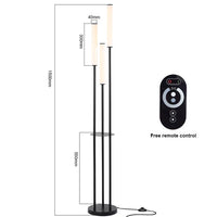 LED Shelf Floor Lamp - Dimmable Standing Light with Remote