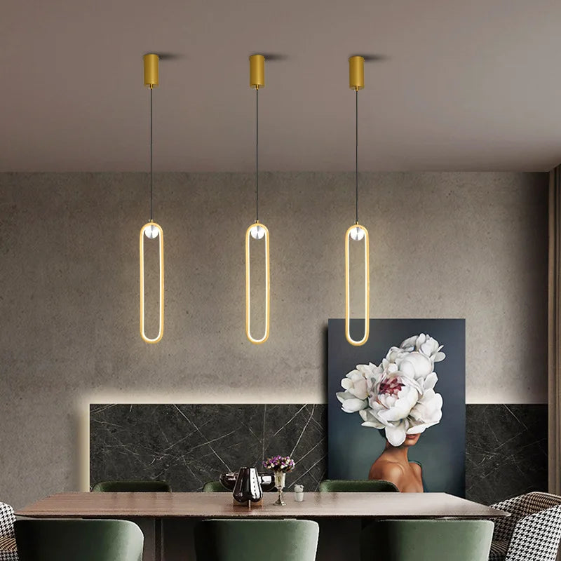 Luxury Glass Bedside Chandelier - Nordic Long-Line Pendant Light