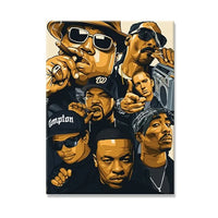 West Coast Rappers Canvas Wall Art - Hip Hop Poster Print